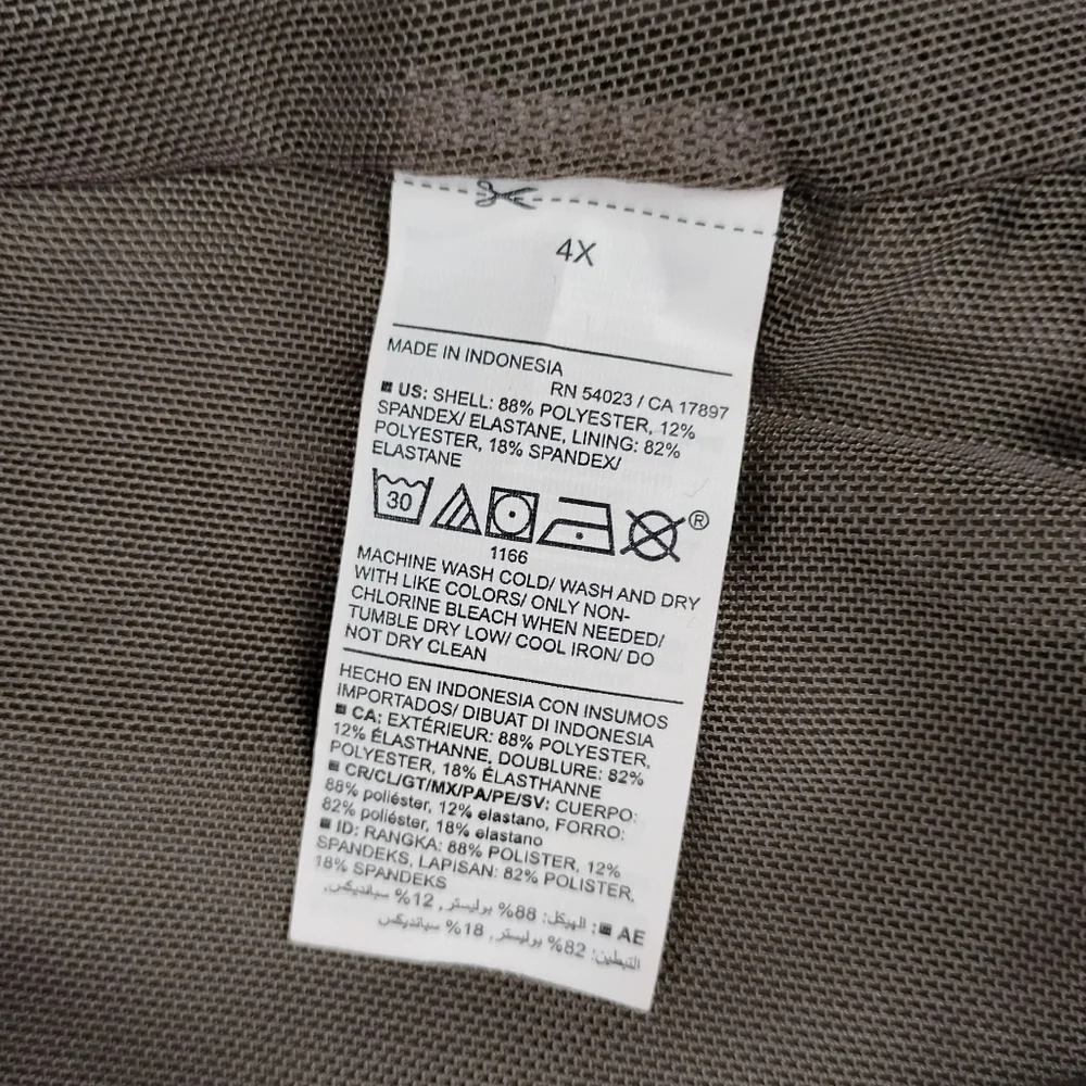 New Old Navy Loose Stretch Tech Zip Front Jacket In Taupe Size 4X - Picture 5 of 5